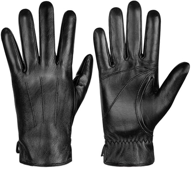 High Quality Black Leather Gloves.