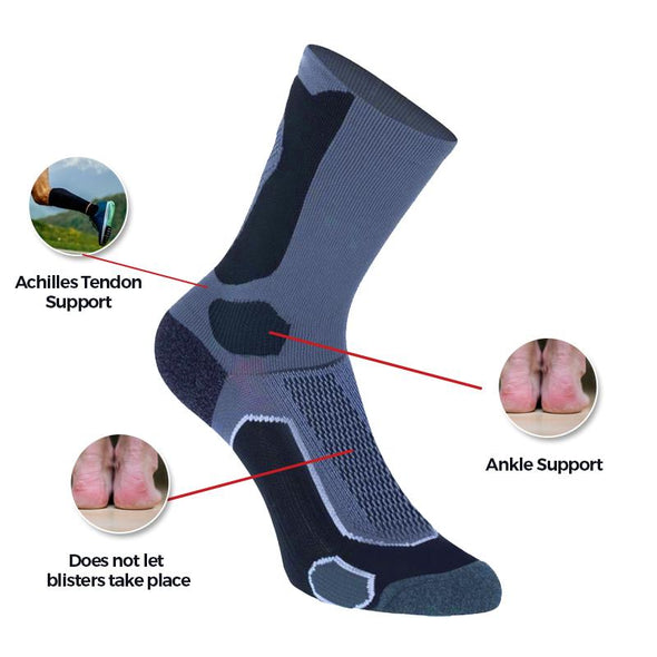 Anti-blister Trekking compression Socks-pack of 2