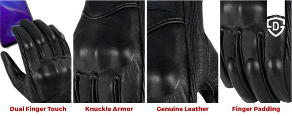 Premium Quality leather gloves with touch screen technology