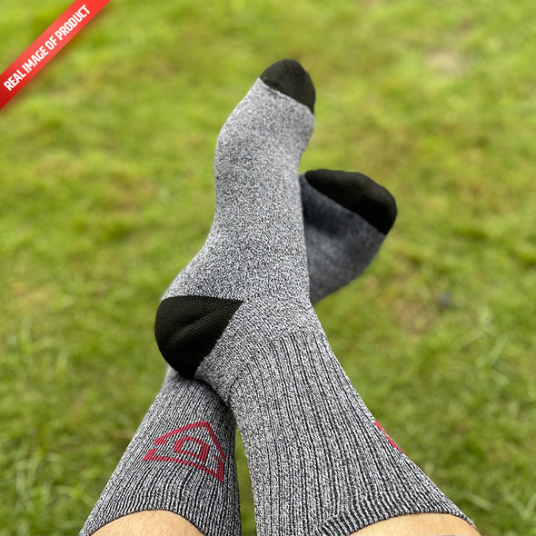 Quick Dry Long Socks – 2 Pair Grey